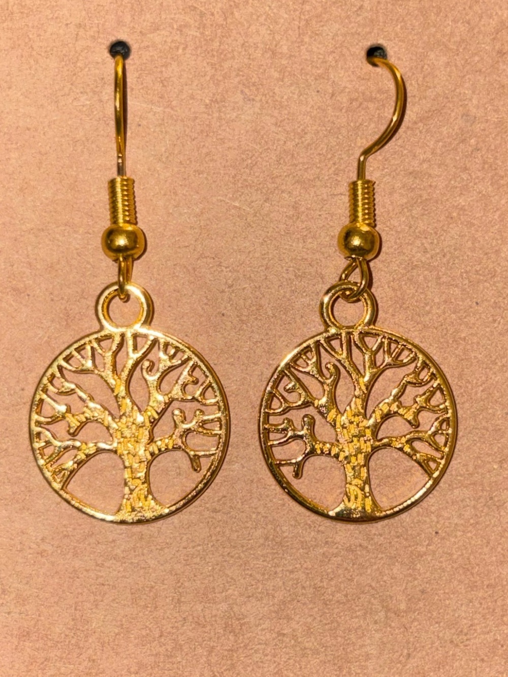 Gold Tree of Life Dangle Earrings - Women Jewelry